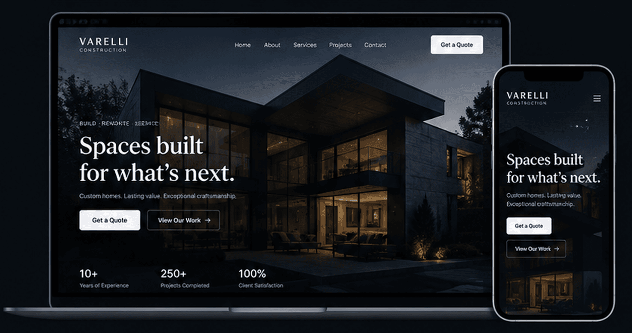 Business website concept designed by Built By Zal