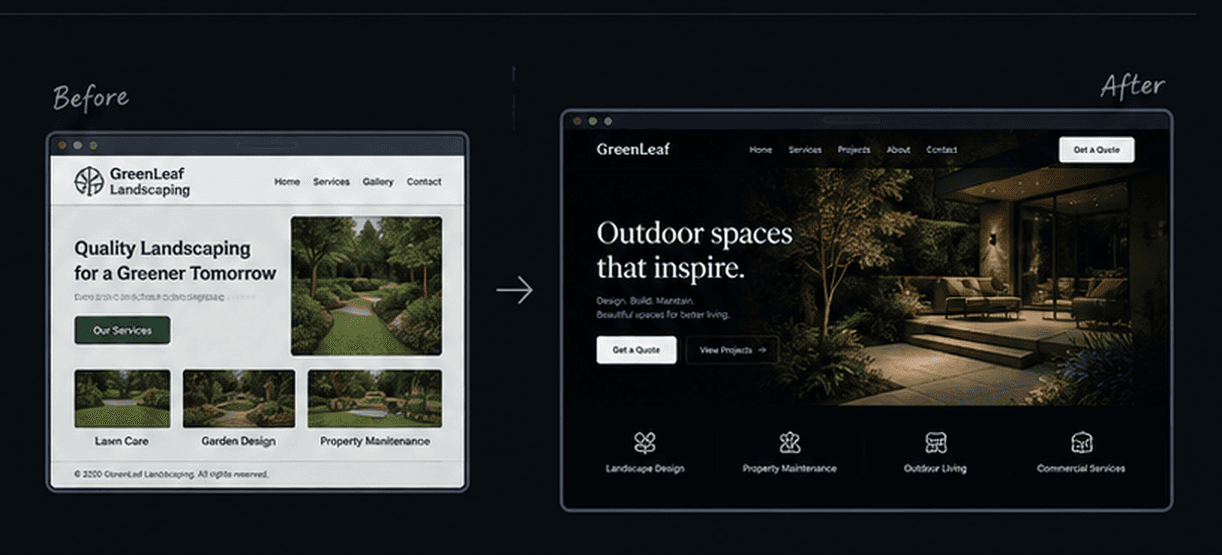 Website redesign concept by Built By Zal